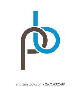 Zeichen von pb Buchstaben Logo, Vektordesign