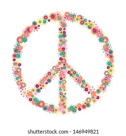 Sign of peace and pacifism. Symbol of the hippie culture.