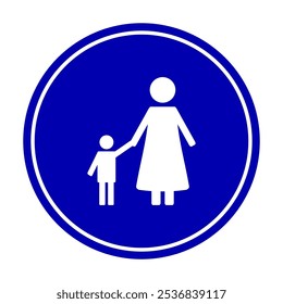 Schild Fußgänger, Fußgängerzone, für Menschen erlaubt, Vektor des Verbotsverkehrs, Warnung und verbotene Illustration