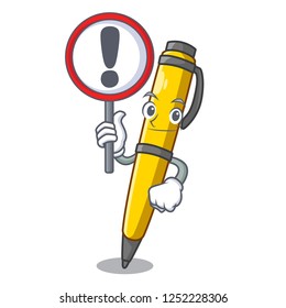 With sign Pen shape that on a cartoon