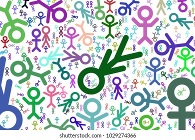 Sign of people or human background hand drawn, good for graphic design. Cartoon style vector.