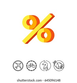 Sign percent icon
