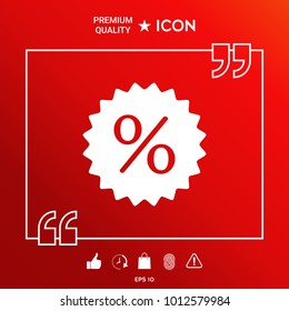 Sign, percent symbol discount icon