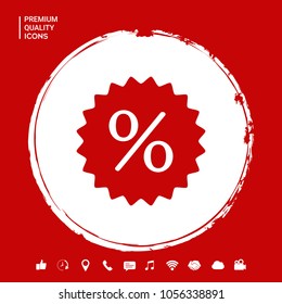 Sign, percent symbol discount icon