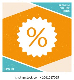 Sign, percent symbol discount icon