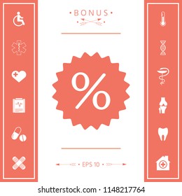 Sign, percent symbol discount icon
