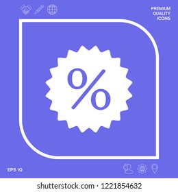 Sign, percent symbol discount icon. Graphic elements for your design