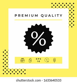 Sign, percent symbol discount icon. Graphic elements for your design