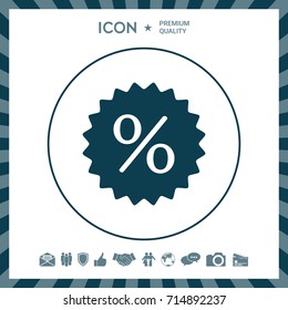 Sign, percent symbol discount icon
