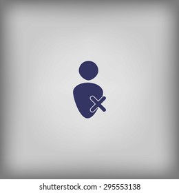 Sign of a person with removal
