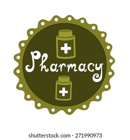 Sign Pharmacy vector illustration 