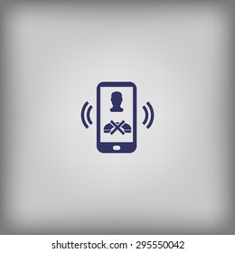 Sign Phone end call icon 