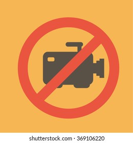 sign photo and video banned