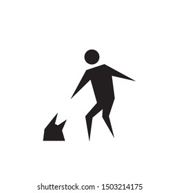 sign to pick up trash, vector illustration, on a white background clean environment