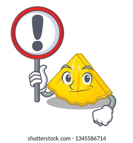 With sign pineapple slice with in character shape