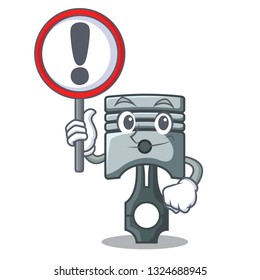 With sign piston in the form of mascot