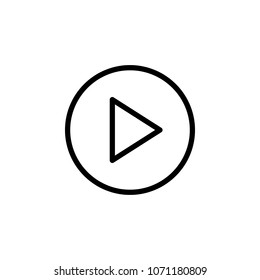 sign for play in a circle icon. Element of minimalistic icons for mobile concept and web apps. Thin line icon for website design and development, app development