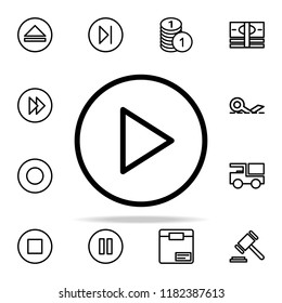 sign for play in a circle icon. web icons universal set for web and mobile on white background