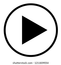 Sign Play, Play Symbol Vector Icon