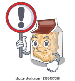 With sign pork rinds isolated in the cartoon