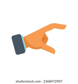 Sign pose icon flat vector. Human thumb. Pinch signal isolated