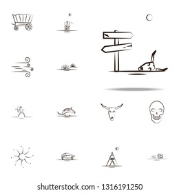 sign post, desert icon. Desert icons universal set for web and mobile