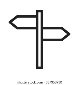 Sign, post, direction icon vector image. Can also be used for objects. Suitable for web apps, mobile apps and print media.