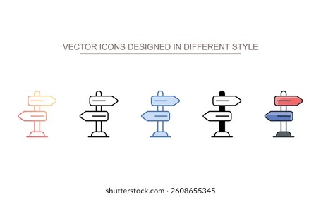 Sign Post icon design with white background stock illustration