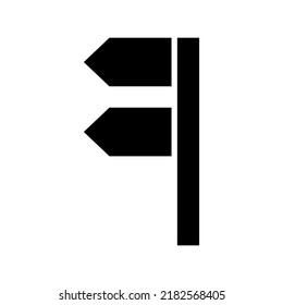 sign post icon or logo isolated sign symbol vector illustration - high quality black style vector icons
