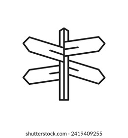 Sign post icon. Road sign symbol, vector illustration