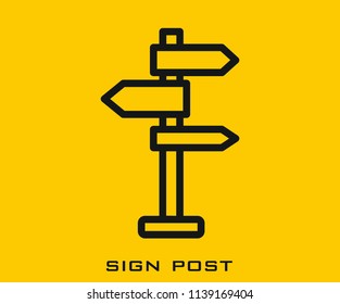 Sign post icon signs