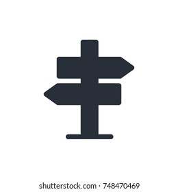 sign post icon vector. sign post icon glyph style design
