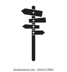 sign post icon vector illustration logo deisgn