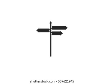 Sign post icon vector illustration on white background