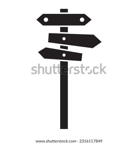 sign post icon vector illustration logo deisgn