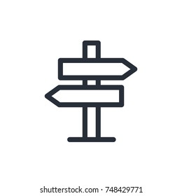 sign post icon vector. sign post icon outline style design