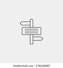 Sign post icon sign vector,Symbol, logo illustration for web and mobile