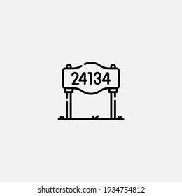 Zeichen für das Zeichen des Postsymbol, Vektorsymbol, Symbol, Logo-Illustration für Web und Mobile