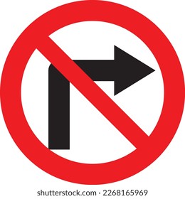sign post prohibits right turn