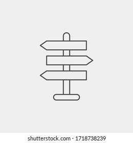 Sign Post Vector Icon Sign Symbol