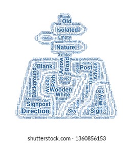 sign post word cloud. tag cloud about sign post.