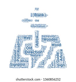 sign post word cloud. tag cloud about sign post.