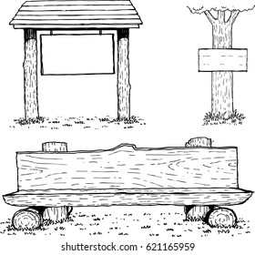 Sign posted on the tree