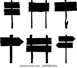 Sign Posts Hand Drawn Shapes