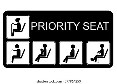 700 Priority Seat Icon Images, Stock Photos & Vectors | Shutterstock