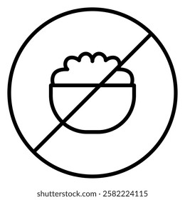 Sign prohibiting eating or bringing food from outside