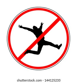 sign prohibiting jump