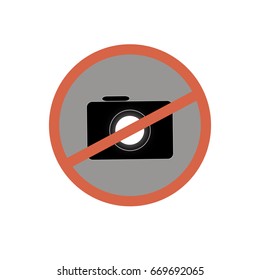 
Sign prohibiting photographing vector