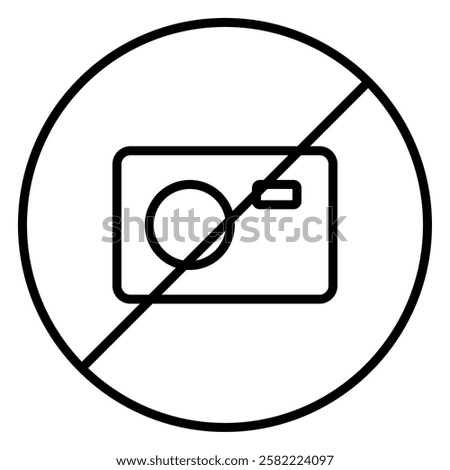 Sign prohibiting taking pictures or bringing cameras