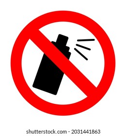 Sign prohibiting the use of spray and no graffiti. vector eps 10